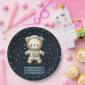 Assiettes En Carton Adorable Teddy Bear Astronaut Plaques papier sur m (Fête)