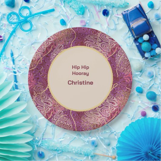 Assiettes En Carton Adult Birthday Silhouette Stencil Art Pattern (Fête)