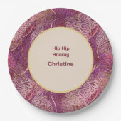 Assiettes En Carton Adult Birthday Silhouette Stencil Art Pattern (Devant)