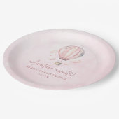 Assiettes En Carton Adventure Attend ! Baby shower de ballon à air cha (Angle)
