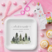 Assiettes En Carton Adventure Attend le Baby shower des bois (Fête)