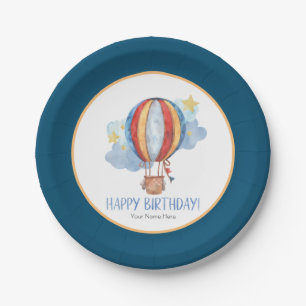 Assiettes En Carton Adventure Await Hot Air Balloon Anniversaire de en