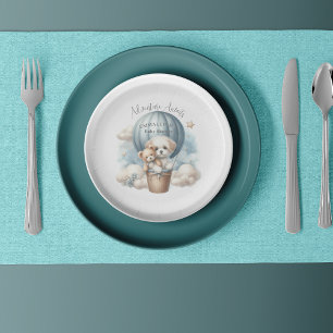 Assiettes En Carton Adventure Await Hot Air Balloon Baby shower de chi