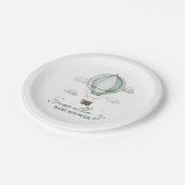 Assiettes En Carton Adventure Await Plaque papier Baby shower (Angle)