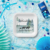 Assiettes En Carton Adventure Await Rustic Bears Baby shower (Fête)
