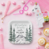 Assiettes En Carton Adventure Await Rustic Mountains Baby shower (Fête)