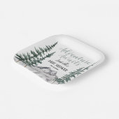 Assiettes En Carton Adventure Await Rustic Mountains Baby shower (Angulaire)