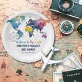 Assiettes En Carton Adventure Await World Map Baby shower de voyage