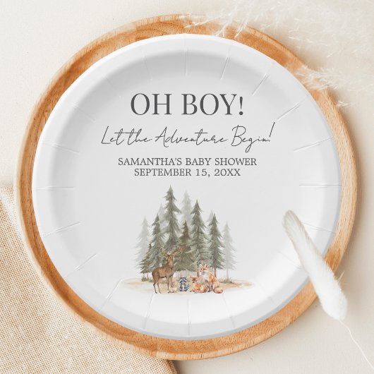 Assiettes En Carton Adventure Begin Baby Shower