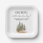 Assiettes En Carton Adventure Begin Baby Shower (Recto)