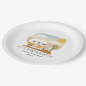 Assiettes En Carton Adventure Orange Camper Clothesline Baby shower (Angle)