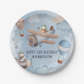 Assiettes En Carton Aéronef Avion Boy Anniversaire P (Devant)