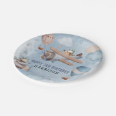 Assiettes En Carton Aéronef Avion Boy Anniversaire P (Angle)