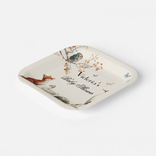 Assiettes En Carton Aesop's Storybook Characters Baby Shower (Angulaire)