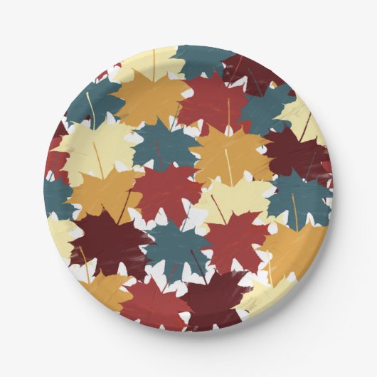 Assiettes En Carton Affaire Autumn Leaves (Devant)