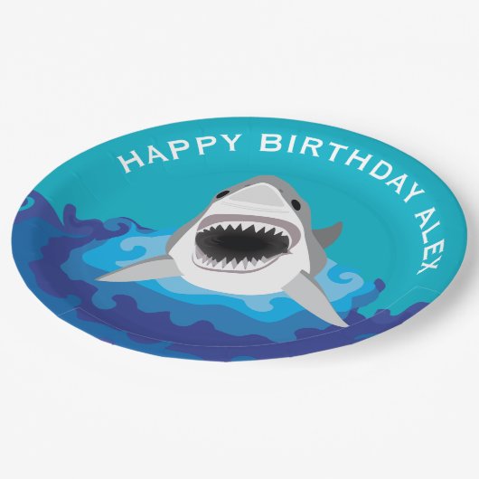 Assiettes En Carton Affamé en tant que fête d'anniversaire d'un garçon (Angle)