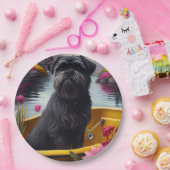 Assiettes En Carton Affenpinscher Chien sur une pagaie : une aventure (Fête)