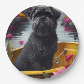 Assiettes En Carton Affenpinscher Chien sur une pagaie : une aventure (Devant)