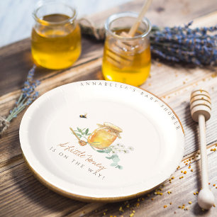 Assiettes En Carton Affiche de bienvenue de Baby shower Sweet Little H