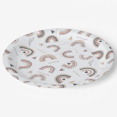 Assiettes En Carton Affirmation Boho Rainbow Thème Plaques papier (Angle)