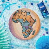 Assiettes En Carton Africa map (Fête)