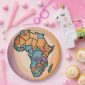 Assiettes En Carton Africa map (Fête)