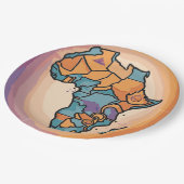 Assiettes En Carton Africa map (Angle)