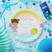 Assiettes En Carton African American Girl Pool Party Bash (Fête)