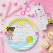 Assiettes En Carton African American Girl Pool Party Bash (Fête)