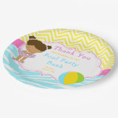 Assiettes En Carton African American Girl Pool Party Bash (Angle)