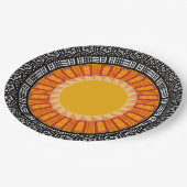 Assiettes En Carton African Sun Decorative Paper Plates (Angle)