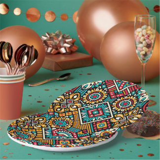 Assiettes En Carton Africana Vibrance Essence