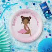 Assiettes En Carton Afro-Américaine Ballerina Plaque Papier Anniversai (Fête)