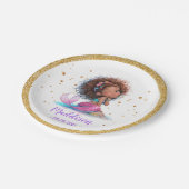 Assiettes En Carton Afro-Américaine Sirène 1er Anniversaire Plaque Pap (Angle)