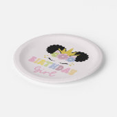 Assiettes En Carton Afro Puff Unicorn Anniversaire fille (Angle)