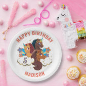 Assiettes En Carton Afro Unicorn | Filles magiques Anniversaire (Fête)