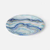 Assiettes En Carton Agate de cobalt II (Angle)
