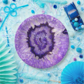Assiettes En Carton Agate pourpre Geode de Falln (Fête)