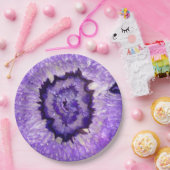 Assiettes En Carton Agate pourpre Geode de Falln (Fête)