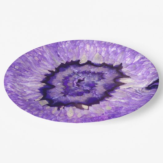 Assiettes En Carton Agate pourpre Geode de Falln (Angle)