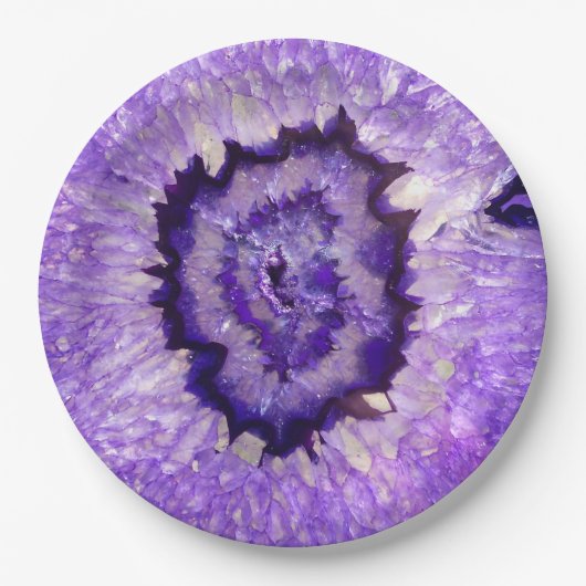Assiettes En Carton Agate pourpre Geode de Falln (Devant)