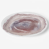 Assiettes En Carton Agate rose (Angle)