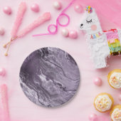 Assiettes En Carton Agate violette cristallisée | Moody Marbled Stone (Fête)