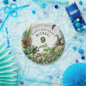 Assiettes En Carton AGE T-Rex Dinosaur fête d'anniversaire garçon (Fête)