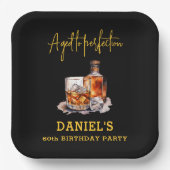 Assiettes En Carton Aged to Perfection Whiskey 60th Birthday (Recto)