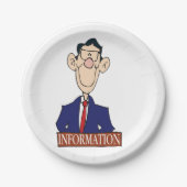 Assiettes En Carton Agent d'information (Devant)