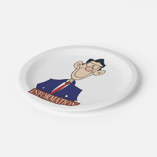 Assiettes En Carton Agent d'information (Angle)