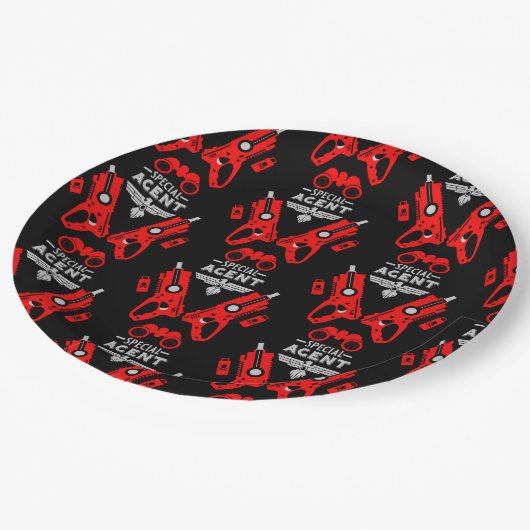 Assiettes En Carton Agent spécial (Angle)