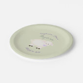 Assiettes En Carton Agneau de baptême (Angle)