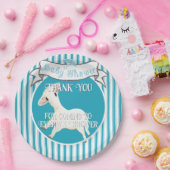 Assiettes En Carton Agneau mignon bébé garçon (Fête)